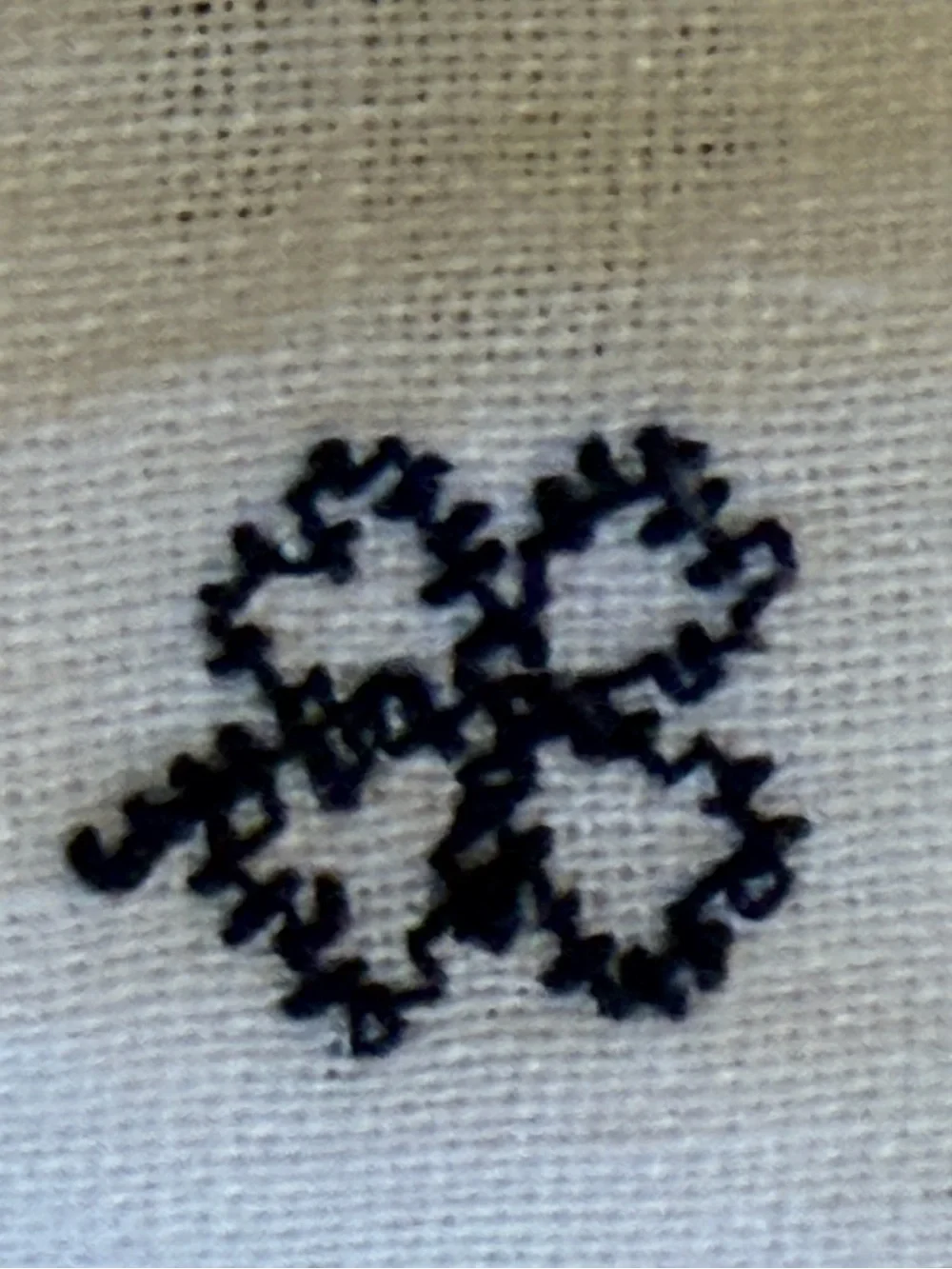 40weft Cream Button-Down Shirt with Black Embroidered Dots